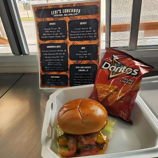 Levi's Lunchbox at City Market – Richland Hills Exterior view of City Market in Richland Hills, Texas, featuring Levi's Lunchbox inside. The large open-air marketplace showcases signs for honey, drinks, and local goods.